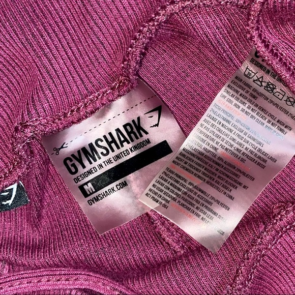 GYMSHARK Slounge Ribbon Bottoms Dark Ruby Marl M - Picture 10 of 10